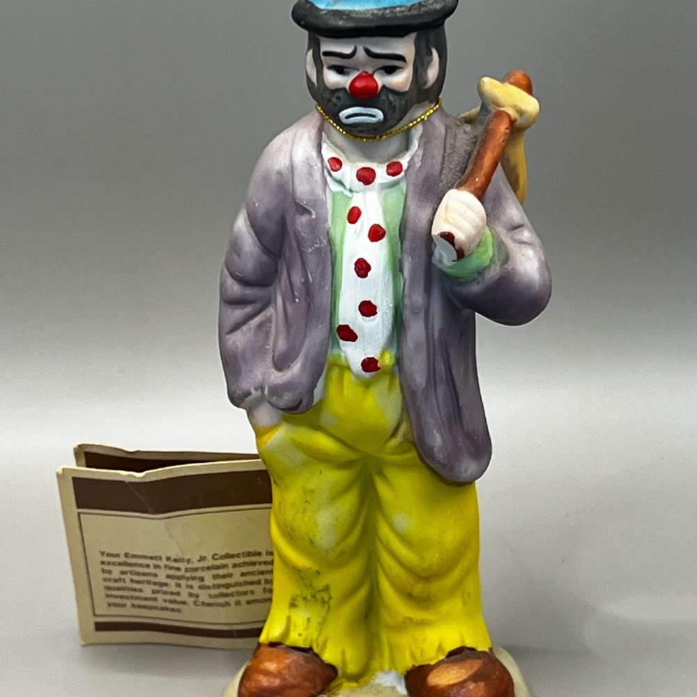 Colorful Vintage  Emmett Kelly Jr Clown Figurine